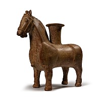 Western Asiatic Style Ceramic Horse Rhyton