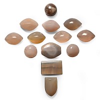 Western Asiatic Style Agate Bead and Mount Group