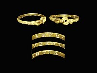 Medieval Gold Snake Ring Inscribed 'PRVDENTIA'