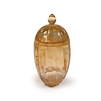 Lidded Yellow Quartz Vessel