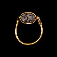 Egyptian Style Swivel Ring with Scarab