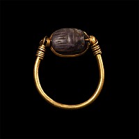 Egyptian Style Swivel Ring with Scarab