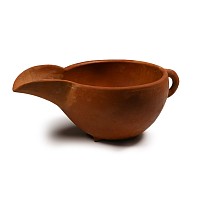 Amlash Terracotta Vessel with Wide Spout