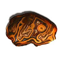 Cut and Polished 'Rango' Natural Banded Crazy Agate Slice