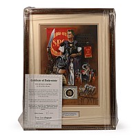 Silver Roman Coin and Framed Limited Edition Print