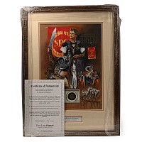 Silver Roman Coin and Framed Limited Edition Print