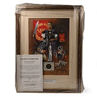 Bronze Roman Coin and Framed Limited Edition Print