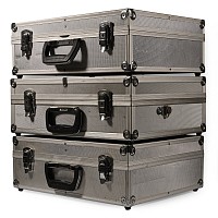 Group of Three [3] Aluminium Carry Cases