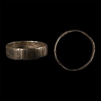 Roman Silver Ribbed Military Ring