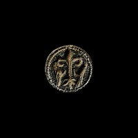 Medieval Bronze Seal Matrix with Fleur-de-Lys