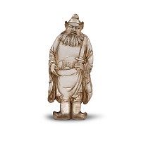 Large Chinese Style Glass Statue of a Warrior