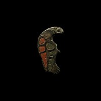 Roman Enamelled Bronze Eagle Plate Brooch