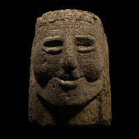 Larger Than Lifesize Celtic Style Stone Head