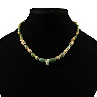 Western Asiatic and Other Green Glass Bead Necklace