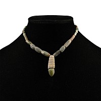 Roman Green Glass Bead Necklace String