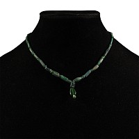 Roman Green Glass Bead Necklace String