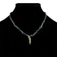 Roman Green Glass Bead Necklace String
