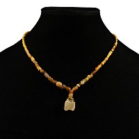 Roman Yellow Glass Bead Necklace String
