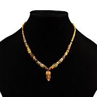 Roman Yellow Glass Bead Necklace String