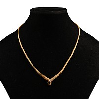 Roman Pale Yellow Glass Bead Necklace String