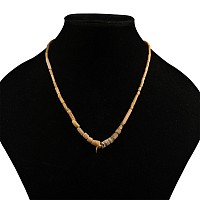 Roman Pale Yellow Glass Bead Necklace String