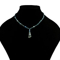 Achaemenid Pale Blue Glass Bead Necklace String