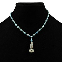 Achaemenid Pale Blue Glass Bead Necklace String