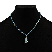 Achaemenid Pale Blue Glass Bead Necklace String