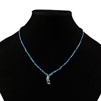 Achaemenid Pale Blue Glass and Ceramic Bead Necklace String