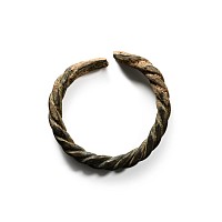 Viking Age Bronze Twisted Bracelet with Flattened Terminals