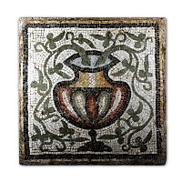 Roman Mosaic with Kantharos and Vines