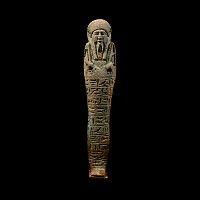 Egyptian Blue Glazed Hieroglyphic Shabti for Ta-Amun