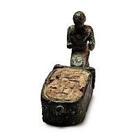 Egyptian Bronze Offering Table with Ramesses II Cartouche