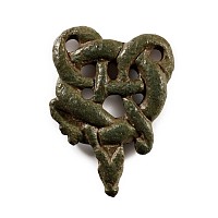 Anglo-Scandinavian Viking Bronze Interlaced Beast Mount