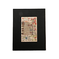 Medieval Bifacial Illuminated Book of Hours Vellum Manuscript Page
