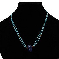 Bactrian Style Turquoise and Lapis Bead Necklace String
