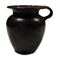 Greek Apulian Glazed Black Ware Kothon