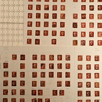 Queen Victoria Perforated Penny Red Stamp Plates Between 71 - 222.