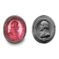 Post Medieval Silver Seal with Portrait of Lord Nelson