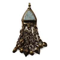 Western Asiatic Silver-Coloured Metal Pendant