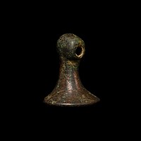 West Central Asian Bronze Stamp Seal Matrix with Walking Quadruped