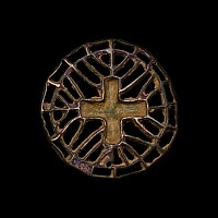 West Central Asian Bronze Stamp Seal Matrix with Greek Cross