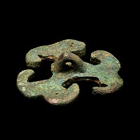 West Central Asian Bronze Stamp Seal Matrix with Triskele