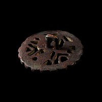 Very Large West Central Asian Bronze Stamp Seal Matrix with Standing Figure
