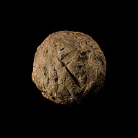 Large Sumerian Terracotta Bulla Envelope with Impressed Decoration