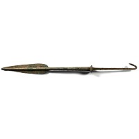 Large Luristan Bronze Collared Spearhead
