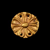 Cypriot Type Gold Repoussé Flower Mount