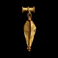 Cypriot Type Gold Flower Pendant