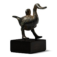 Celtic Bronze Statuette of a Duck