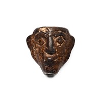 Sumerian Black Stone Face Amulet